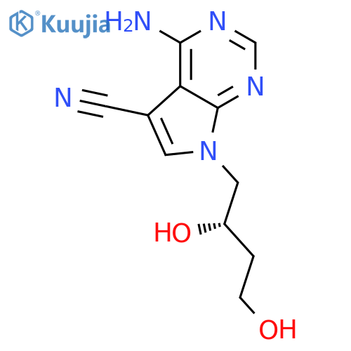 7H-Pyrrolo[2,3-d]pyrimidine-5-carbonitrile,4-amino-7-(2,4-dihydroxybutyl)-, (S)- (9CI) structure