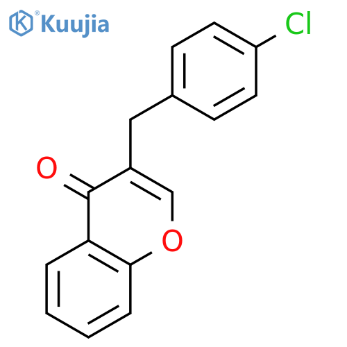 4H-1-Benzopyran-4-one, 3-[(4-chlorophenyl)methyl]- structure