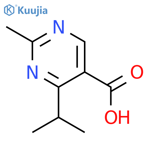 2-methyl-4-(propan-2-yl)pyrimidine-5-carboxylic acid structure