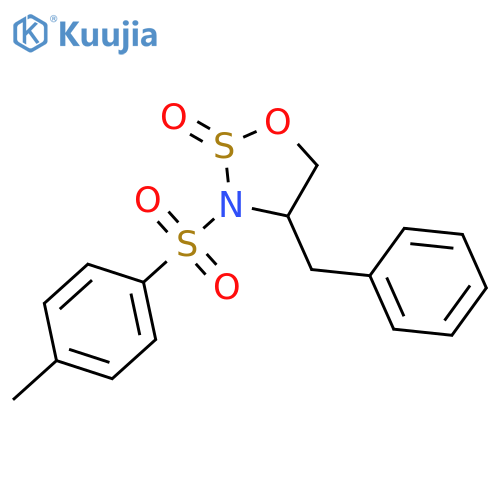 1,2,3-Oxathiazolidine, 3-[(4-methylphenyl)sulfonyl]-4-(phenylmethyl)-, 2-oxide, (2R,4S)- structure