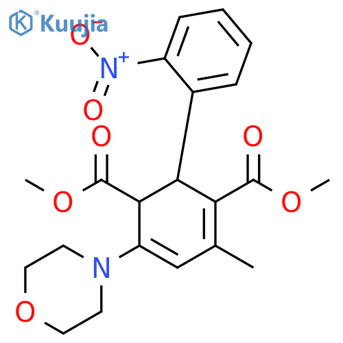 3,5-Cyclohexadiene-1,3-dicarboxylic acid,4-methyl-6-(4-morpholinyl)-2-(2-nitrophenyl)-, dimethyl ester structure