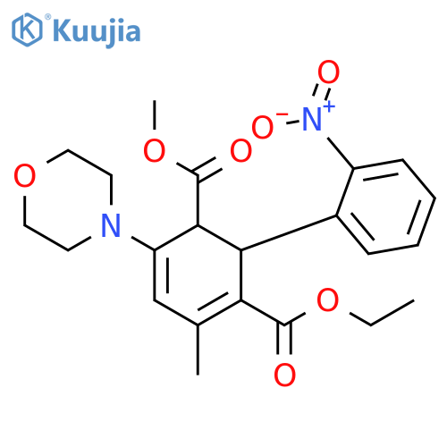 3,5-Cyclohexadiene-1,3-dicarboxylic acid,4-methyl-6-(4-morpholinyl)-2-(2-nitrophenyl)-, 3-ethyl 1-methyl ester structure