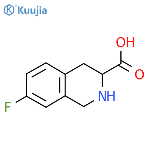 7-fluoro-1,2,3,4-tetrahydroisoquinoline-3-carboxylic acid structure