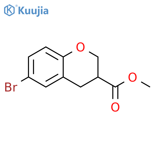methyl 6-bromo-3,4-dihydro-2H-1-benzopyran-3-carboxylate structure