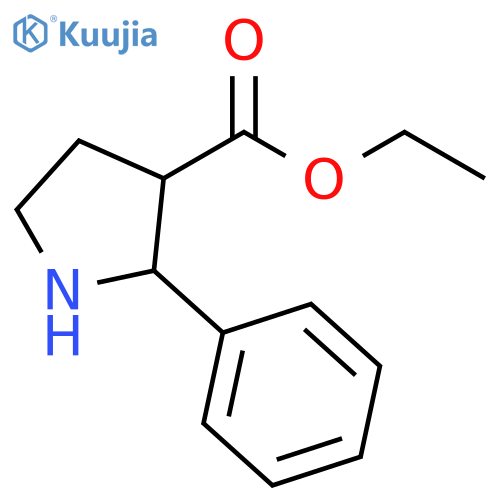 ethyl 2-phenylpyrrolidine-3-carboxylate structure
