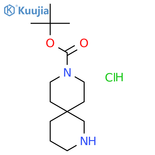 Tert-Butyl 2,9-diazaspiro[5.5]undecane-9-carboxylate hydrochloride structure