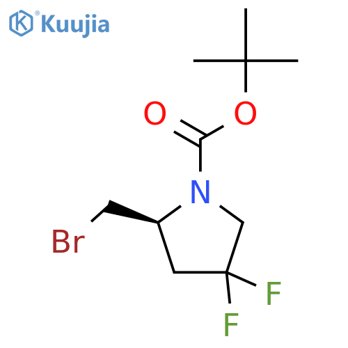 Tert-butyl (2S)-2-(bromomethyl)-4,4-difluoropyrrolidine-1-carboxylate structure