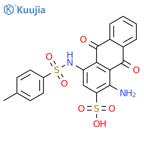 2-Anthracenesulfonicacid, 1-amino-9,10-dihydro-4-[[(4-methylphenyl)sulfonyl]amino]-9,10-dioxo- structure