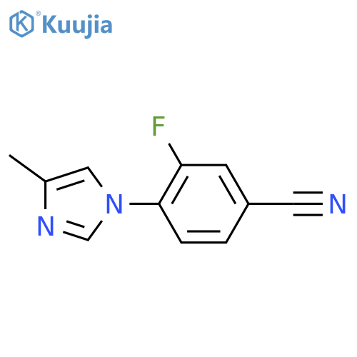 3-fluoro-4-(4-methyl-1H-imidazol-1-yl)-Benzonitrile structure