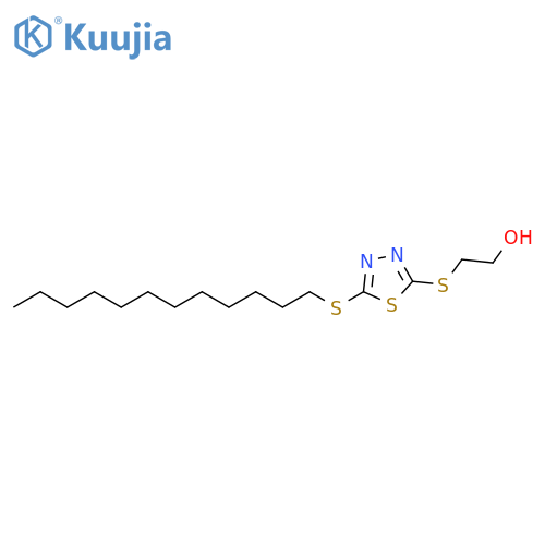 2-{[5-(Dodecylsulfanyl)-1,3,4-thiadiazol-2-yl]sulfanyl}ethan-1-ol structure