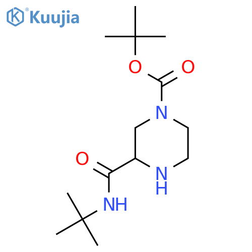 tert-butyl 3-(tert-butylcarbamoyl)piperazine-1-carboxylate structure