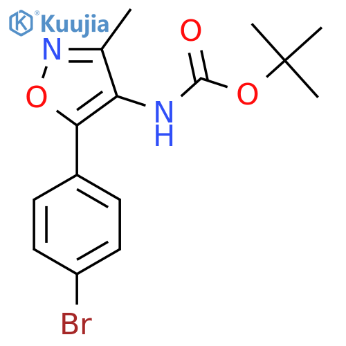 Tert-butyl (5-(4-bromophenyl)-3-methylisoxazol-4-yl)carbamate structure