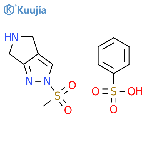2-(Methylsulfonyl)-2,4,5,6-tetrahydropyrrolo[3,4-c]pyrazole benzenesulfonate structure