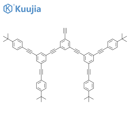 Benzene, 1,3-bis[2-[3,5-bis[2-[4-(1,1-dimethylethyl)phenyl]ethynyl]phenyl]ethynyl]-5-ethynyl- structure