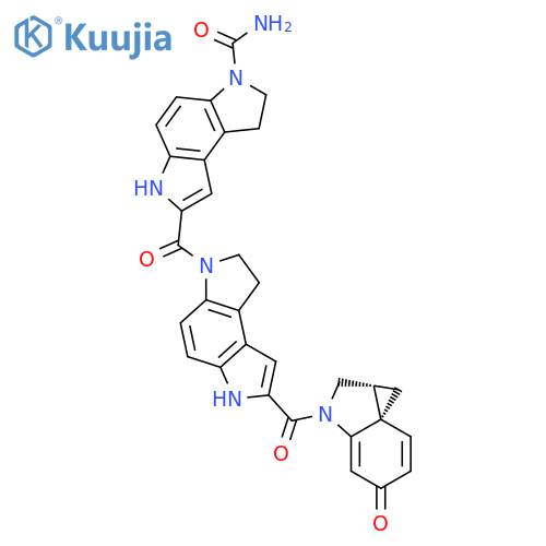 Benzo[1,2-b:4,3-b']dipyrrole-3(2H)-carboxamide,7-[[7-[(1a,2-dihydro-5-oxo-1H-cycloprop[c]indol-3(5H)-yl)carbonyl]-1,6-dihydrobenzo[1,2-b:4,3-b']dipyrrol-3(2H)-yl]carbonyl]-1,6-dihydro-,(1aR)- (9CI) structure