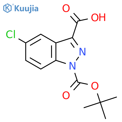 1-(tert-butoxy)carbonyl-5-chloro-1H-indazole-3-carboxylic acid structure
