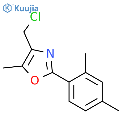 4-(Chloromethyl)-2-(2,4-dimethylphenyl)-5-methyl-1,3-oxazole structure