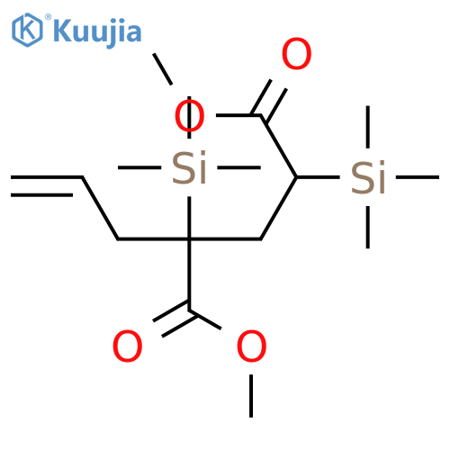 Pentanedioic acid, 2-(2-propenyl)-2,4-bis(trimethylsilyl)-, dimethyl ester structure