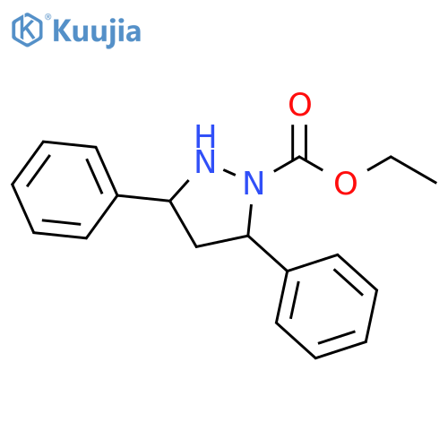 1-Pyrazolidinecarboxylic acid, 3,5-diphenyl-, ethyl ester structure