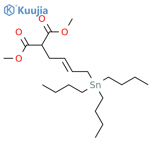 Propanedioic acid, [4-(tributylstannyl)-2-butenyl]-, dimethyl ester structure