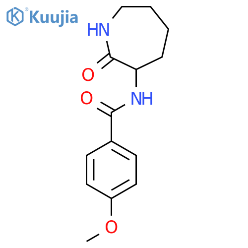 Benzamide, N-(hexahydro-2-oxo-1H-azepin-3-yl)-4-methoxy- structure