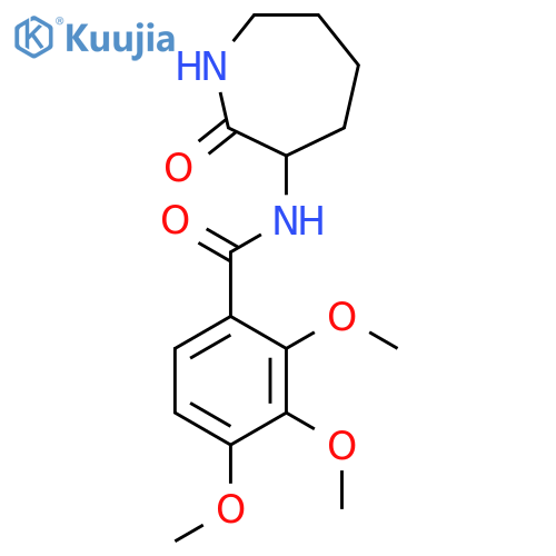 Benzamide, N-(hexahydro-2-oxo-1H-azepin-3-yl)-2,3,4-trimethoxy- structure