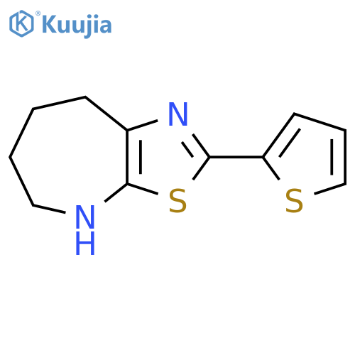 4H-Thiazolo[5,4-b]azepine, 5,6,7,8-tetrahydro-2-(2-thienyl)- structure