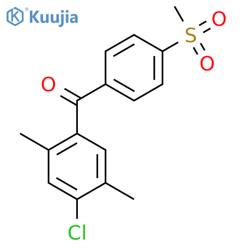 (4-Chloro-2,5-dimethyl-phenyl)-(4-methylsulfonylphenyl)methanone structure