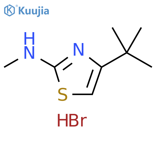 4-tert-butyl-N-methyl-1,3-thiazol-2-amine hydrobromide structure