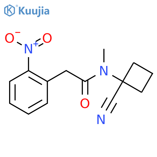 N-(1-cyanocyclobutyl)-N-methyl-2-(2-nitrophenyl)acetamide structure