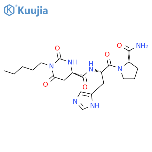 L-Prolinamide,N-[(hexahydro-2,6-dioxo-1-pentyl-4-pyrimidinyl)carbonyl]-L-histidyl-, (S)-(9CI) structure