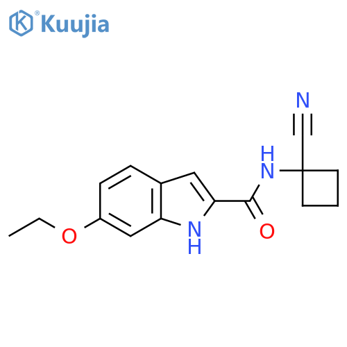 N-(1-cyanocyclobutyl)-6-ethoxy-1H-indole-2-carboxamide structure