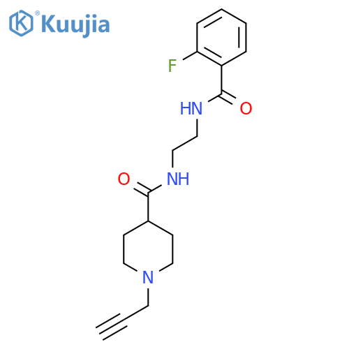 N-{2-[(2-fluorophenyl)formamido]ethyl}-1-(prop-2-yn-1-yl)piperidine-4-carboxamide structure