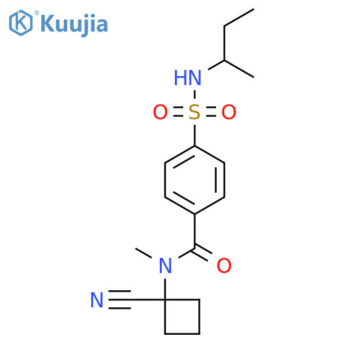 4-[(butan-2-yl)sulfamoyl]-N-(1-cyanocyclobutyl)-N-methylbenzamide structure