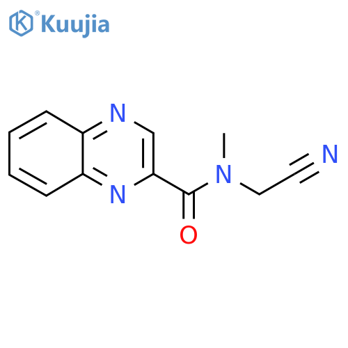 N-(cyanomethyl)-N-methylquinoxaline-2-carboxamide structure