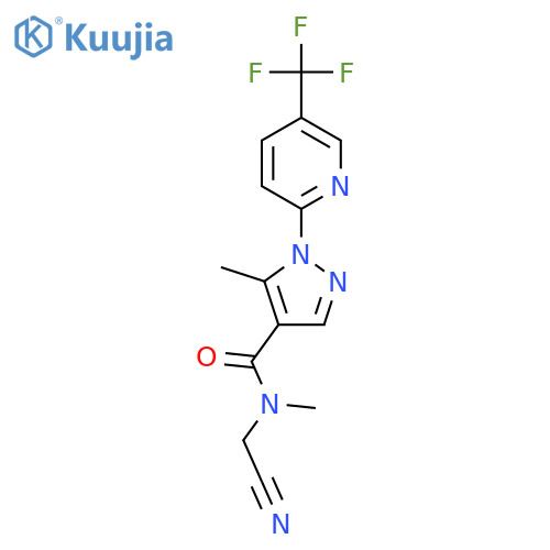 N-(cyanomethyl)-N,5-dimethyl-1-[5-(trifluoromethyl)pyridin-2-yl]-1H-pyrazole-4-carboxamide structure