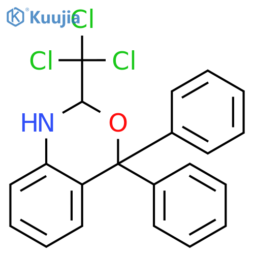 2H-3,1-Benzoxazine, 1,4-dihydro-4,4-diphenyl-2-(trichloromethyl)- structure
