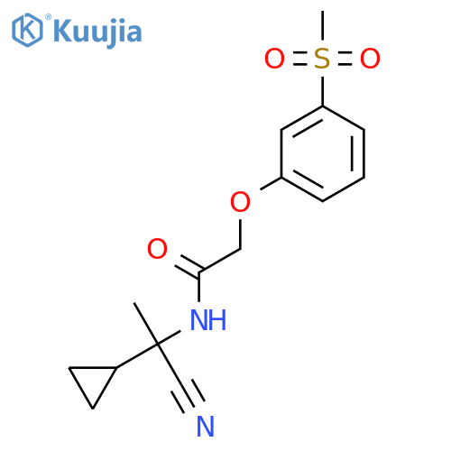 N-(1-cyano-1-cyclopropylethyl)-2-(3-methanesulfonylphenoxy)acetamide structure