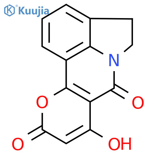 8-HYDROXY-4,5-DIHYDRO-7H,10H-PYRANO[3,2-C]PYRROLO[3,2,1-IJ]QUINOLINE-7,10-DIONE structure
