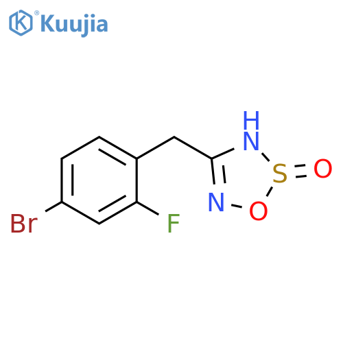 3H-1,2,3,5-Oxathiadiazole, 4-[(4-bromo-2-fluorophenyl)methyl]-,2-oxide structure