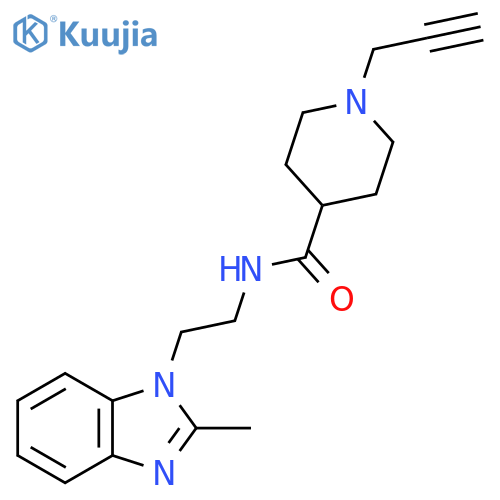 N-[2-(2-methyl-1H-1,3-benzodiazol-1-yl)ethyl]-1-(prop-2-yn-1-yl)piperidine-4-carboxamide structure