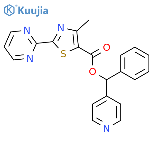 Phenyl(pyridin-4-yl)methyl 4-methyl-2-(pyrimidin-2-yl)-1,3-thiazole-5-carboxylate structure