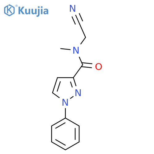 N-(cyanomethyl)-N-methyl-1-phenyl-1H-pyrazole-3-carboxamide structure