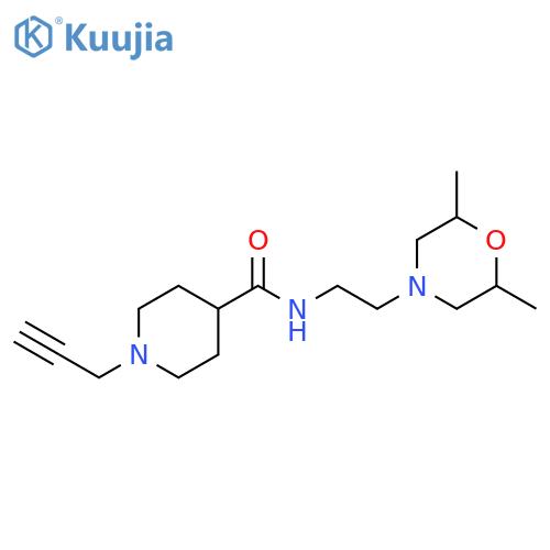 4-Piperidinecarboxamide, N-[2-(2,6-dimethyl-4-morpholinyl)ethyl]-1-(2-propyn-1-yl)- structure