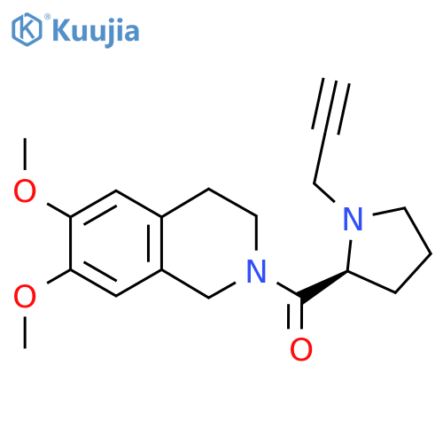 6,7-dimethoxy-2-[(2S)-1-(prop-2-yn-1-yl)pyrrolidine-2-carbonyl]-1,2,3,4-tetrahydroisoquinoline structure