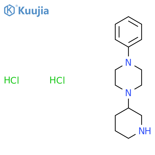 1-phenyl-4-(3-piperidyl)piperazine;dihydrochloride structure