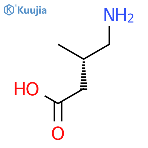 (3S)-4-amino-3-methylbutanoic acid structure