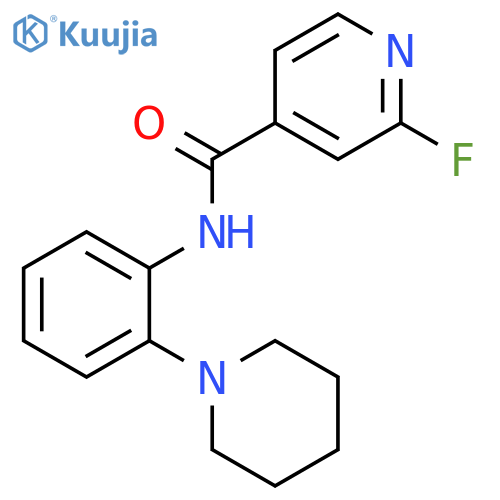 4-Pyridinecarboxamide, 2-fluoro-N-[2-(1-piperidinyl)phenyl]- structure