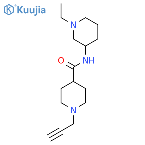 N-(1-ethylpiperidin-3-yl)-1-(prop-2-yn-1-yl)piperidine-4-carboxamide structure