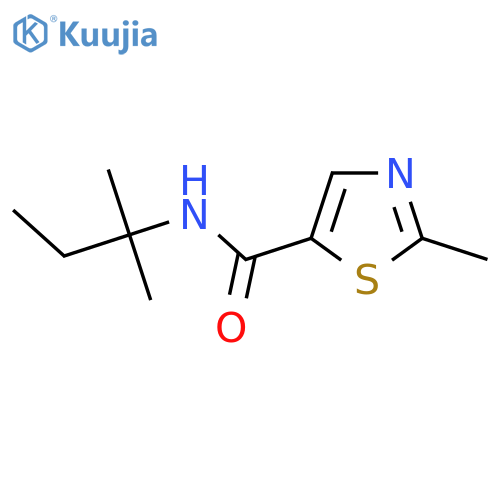 2-methyl-N-(2-methylbutan-2-yl)-1,3-thiazole-5-carboxamide structure